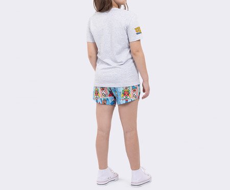 Pijama Manga Curta Infantil Lola Bunny Mescla | Westwing