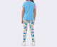 Pijama Manga Curta com Calça Legging Unicórnio Brilha No Escuro Azul, blue | WestwingNow