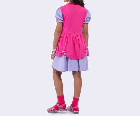Camisola Manga Curta Princesa com Glitter Rosa | Westwing