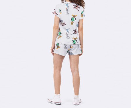 Pijama Manga Curta Loney Tunes Branco | Westwing