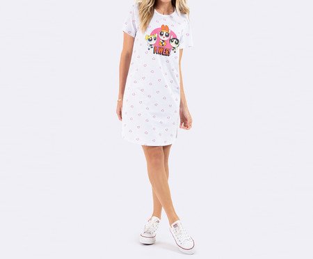Camisola Manga Curta Power Puff Girls Branco | Westwing