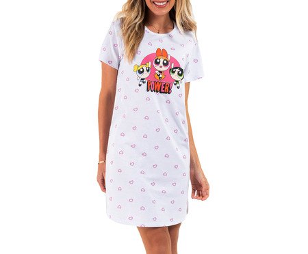 Camisola Manga Curta Power Puff Girls Branco | Westwing