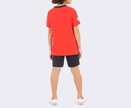 Pijama Manga Curta Infantil Masculino Jovens Titãs Vermelho | Westwing