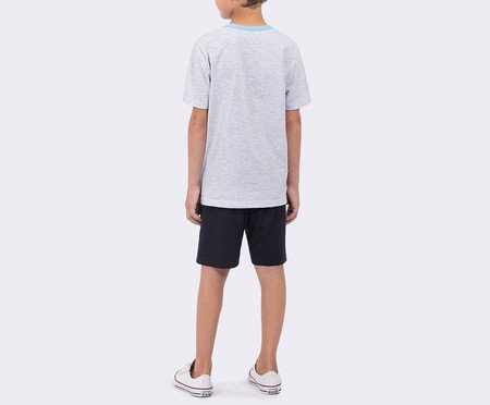 Pijama Manga Curta Infantil Loney Tunes Batman Mescla | Westwing