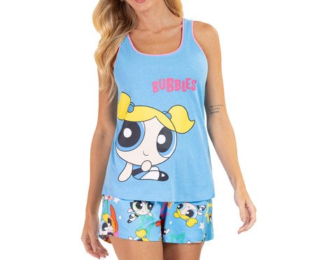 Pijama Regata Meninas Superpoderosas Azul | Westwing
