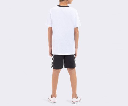 Pijama Manga Curta Infantil Masculino Jovens Titãs Preto e Branco | Westwing