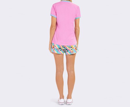 Pijama Manga Curta Meninas Superpoderosas Rosa | Westwing