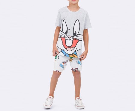 Pijama Manga Curta Infantil Masculino Perna Longa Mescla | Westwing
