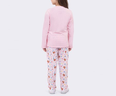 Pijama Manga Longa Infantil Luna Rosa | Westwing