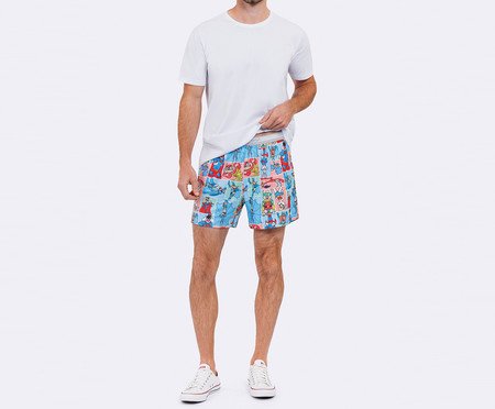 Short Masculino Loney Tunes Azul | Westwing