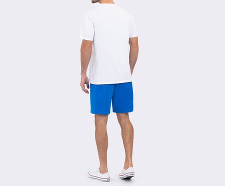 Pijama Manga Curta com Bermuda Masculino Mashups Branco | Westwing