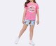 Pijama Manga Curta Infantil Harry Potter Hogsmeade Rosa, pink | WestwingNow