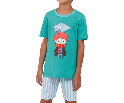 Pijama Manga Curta Rony Weasley Verde, green | WestwingNow