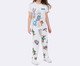 Pijama Manga Curta com Calça Infantil Loney Tunes Branco, white | WestwingNow