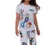 Pijama Manga Curta com Calça Infantil Loney Tunes Branco, white | WestwingNow