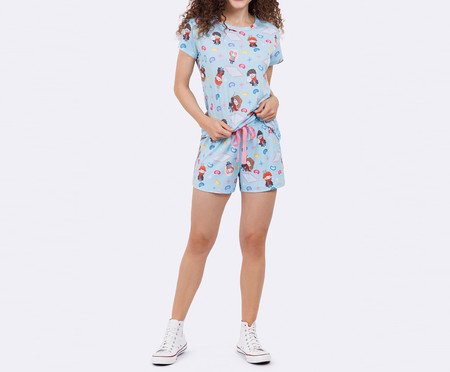 Pijama Manga Curta Harry Potter Azul | Westwing