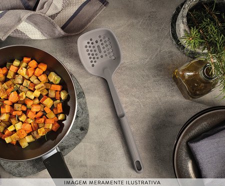 Escumadeira Softta Cinza | Westwing