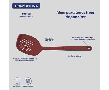 Escumadeira Softta Vermelha | Westwing