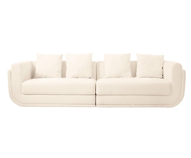 Sofá 2 Braços em Boucle Strati Creme