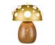 Luminária Mini Cogumelo Dourado e Freijó, gold | WestwingNow