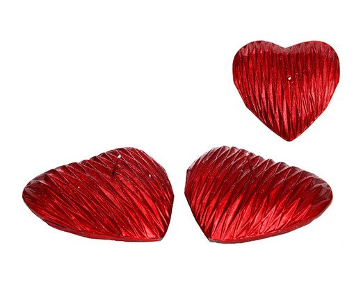 Dupla De Velas Coração Vermelho, Vermelho | WestwingNow