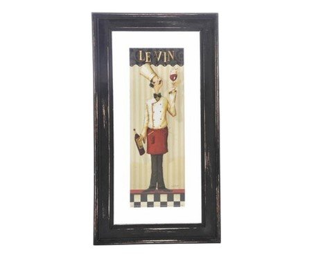 Quadro Chefe Com Vinho E Café Cinza