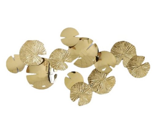 Escultura De Parede Leques Dourados Inox, Dourado | WestwingNow