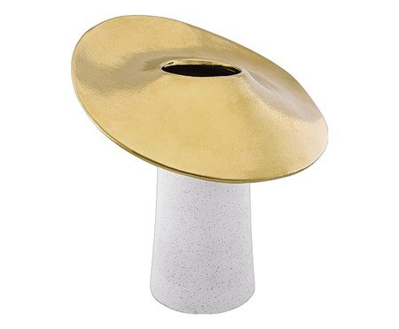 Vaso Chapeu Dourado I