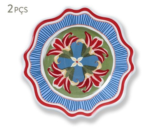 Jogo de Pratos de Sobremesa Estampa Floral, multicolor | WestwingNow