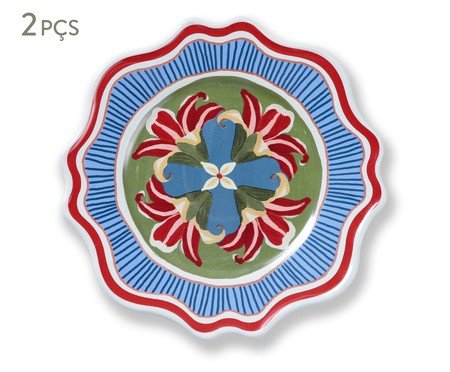 Jogo de Pratos de Sobremesa Estampa Floral | Westwing