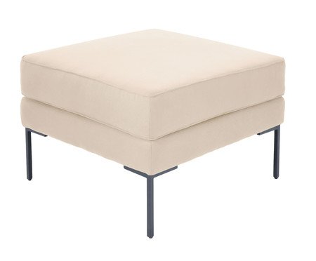 Pufe Ettore em Tecido Off White | Westwing