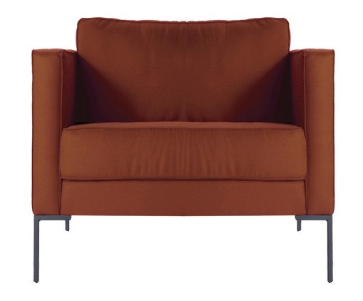 Poltrona Ettore em Tecido Telha, Terracotta | WestwingNow