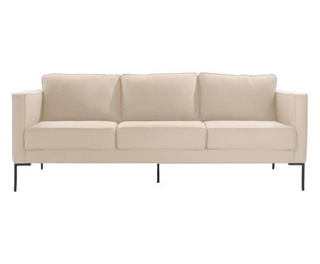 Sofá Ettore 3 Lugares em Tecido Off White | Westwing