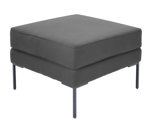 Pufe Ettore em Tecido Azul Acizentado, blue | WestwingNow