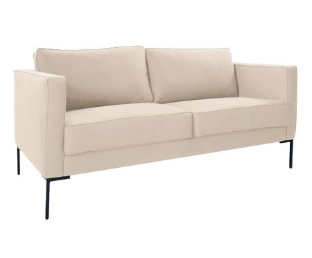 Sofá Ettore 2 Lugares em Tecido Off White | Westwing