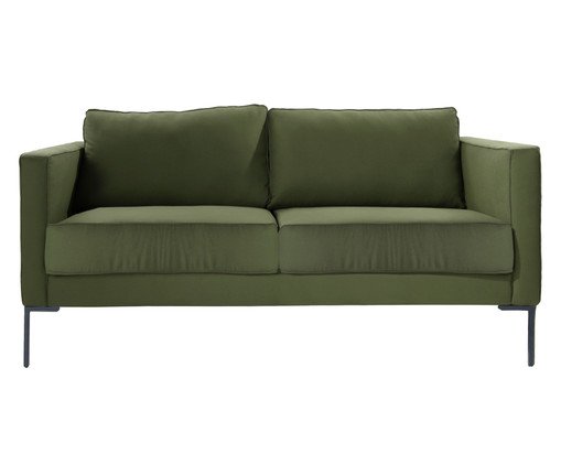 Sofá Ettore 2 Lugares em Tecido Verde, green | WestwingNow