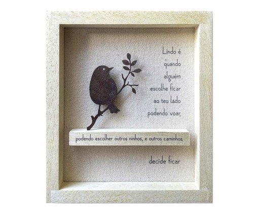Quadro Decorativo Lindo É, brown | WestwingNow