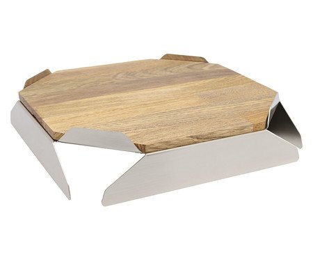 Centro de Mesa em Inox Champanhe Origami | Westwing