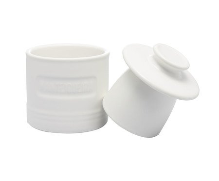 Manteigueira Francesa Matte Branca | Westwing