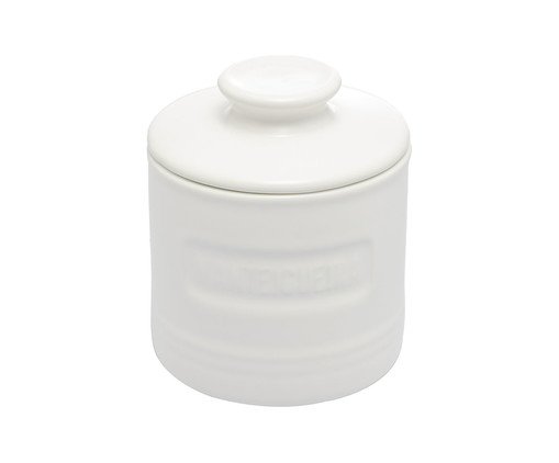 Manteigueira Francesa Matte Branca, Branco | WestwingNow