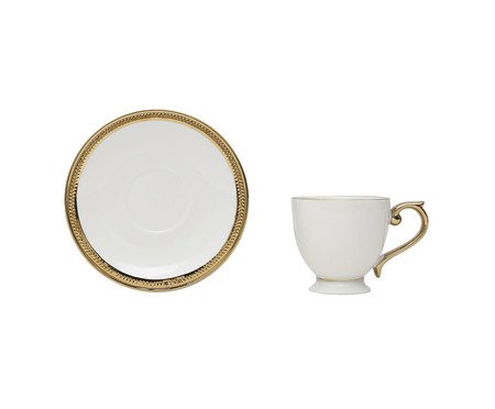 Jogo de Xícaras para Café com Pires Paddy Branco | Westwing