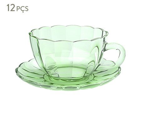 Jogo de Xícaras para Café Peach Verde | Westwing