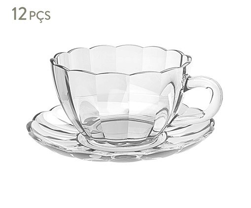 Jogo de Xícaras para Café Peach, Transparente | WestwingNow