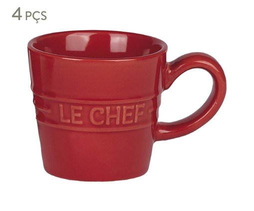 Jogo de Xícaras para Café Vermelho, Vermelho | WestwingNow