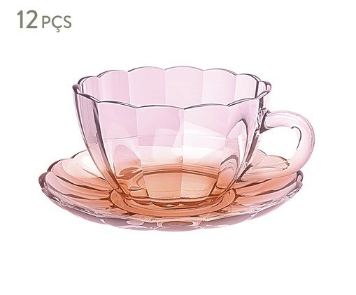 Jogo de Xícaras para Café Peach Dupla Cor, Colorido | WestwingNow