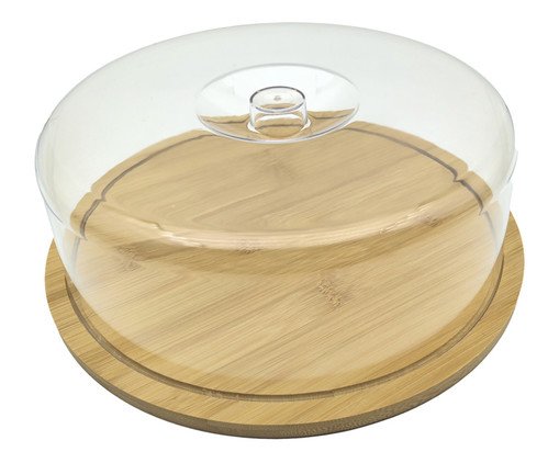 Porta Bolo de Bambu, Transparente | WestwingNow