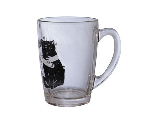 Caneca de Vidro Gato, Transparente | WestwingNow
