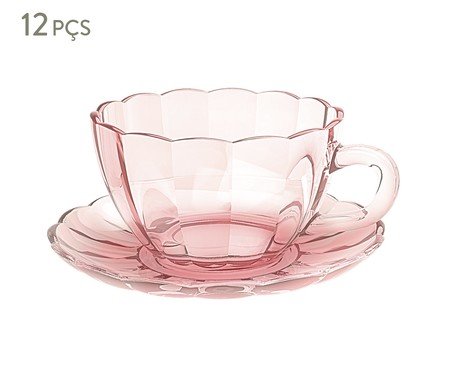 Jogo de Xícaras para Café Peach Rosa | Westwing