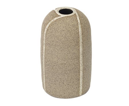 Vaso Olho Areia e Branco