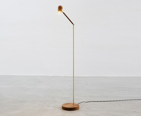 Luminária de Piso Ostra Madeira Bivolt | Westwing